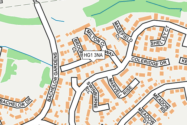 HG1 3NA map - OS OpenMap – Local (Ordnance Survey)