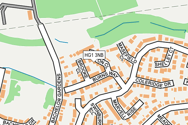HG1 3NB map - OS OpenMap – Local (Ordnance Survey)