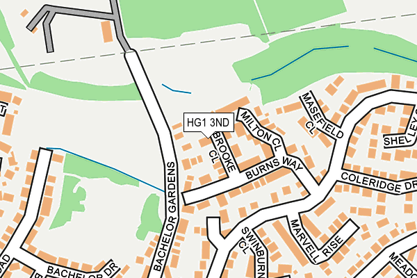 HG1 3ND map - OS OpenMap – Local (Ordnance Survey)