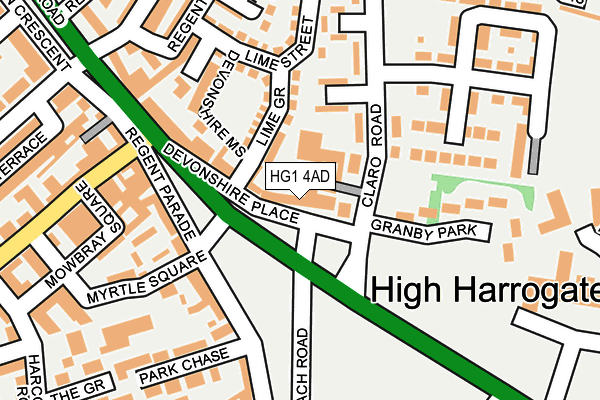 HG1 4AD map - OS OpenMap – Local (Ordnance Survey)