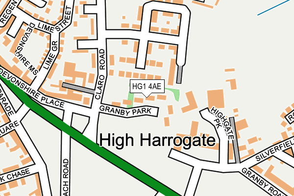HG1 4AE map - OS OpenMap – Local (Ordnance Survey)