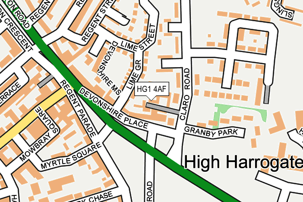 HG1 4AF map - OS OpenMap – Local (Ordnance Survey)