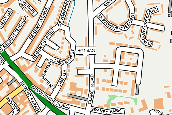 HG1 4AG map - OS OpenMap – Local (Ordnance Survey)