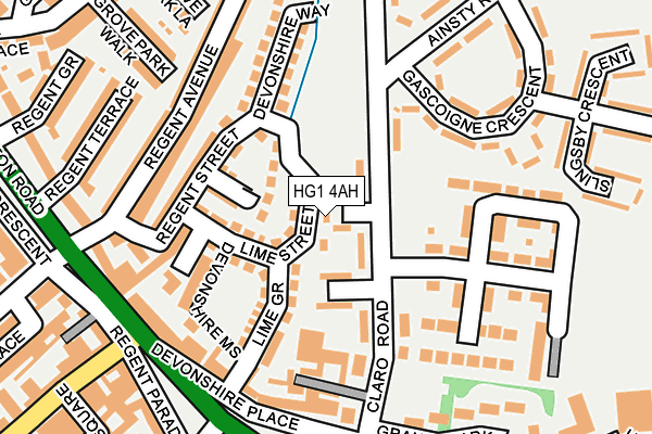 HG1 4AH map - OS OpenMap – Local (Ordnance Survey)