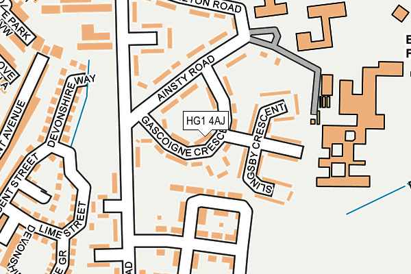 HG1 4AJ map - OS OpenMap – Local (Ordnance Survey)