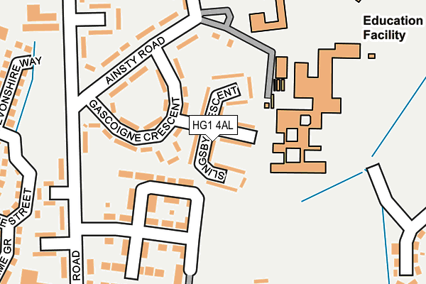 HG1 4AL map - OS OpenMap – Local (Ordnance Survey)