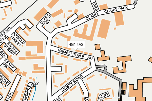 HG1 4AS map - OS OpenMap – Local (Ordnance Survey)