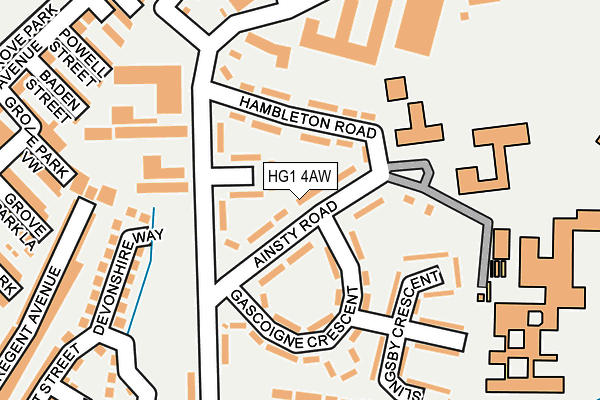 HG1 4AW map - OS OpenMap – Local (Ordnance Survey)