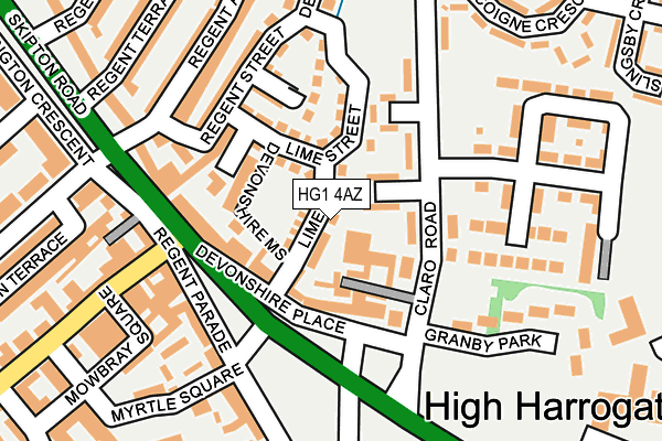 HG1 4AZ map - OS OpenMap – Local (Ordnance Survey)