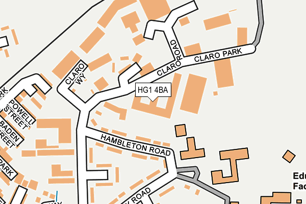 HG1 4BA map - OS OpenMap – Local (Ordnance Survey)