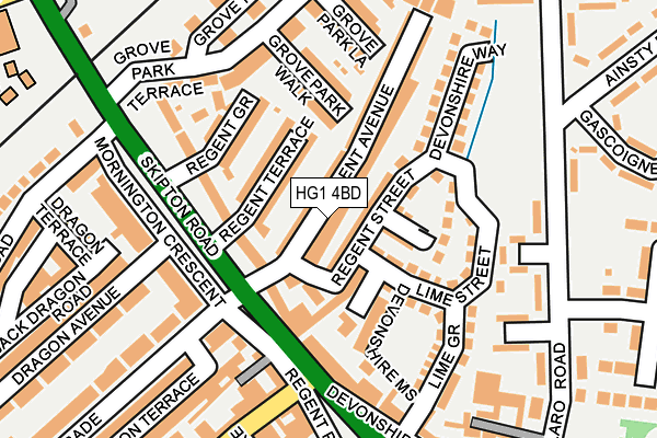 HG1 4BD map - OS OpenMap – Local (Ordnance Survey)