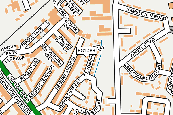 HG1 4BH map - OS OpenMap – Local (Ordnance Survey)