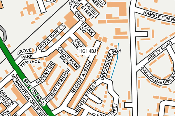 HG1 4BJ map - OS OpenMap – Local (Ordnance Survey)