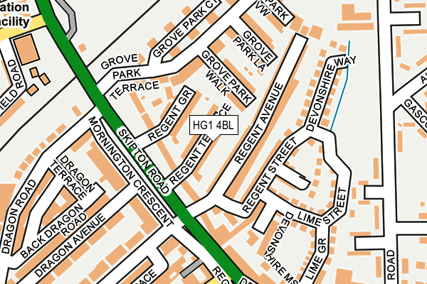 HG1 4BL map - OS OpenMap – Local (Ordnance Survey)