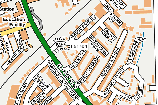 HG1 4BN map - OS OpenMap – Local (Ordnance Survey)