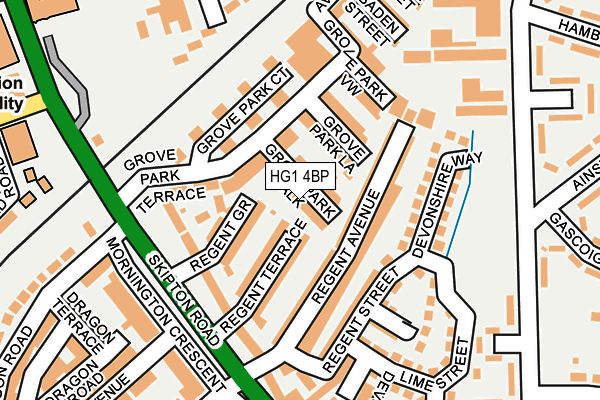 HG1 4BP map - OS OpenMap – Local (Ordnance Survey)