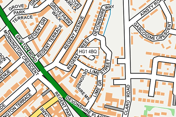 HG1 4BQ map - OS OpenMap – Local (Ordnance Survey)