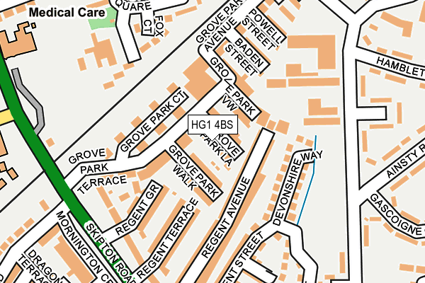 HG1 4BS map - OS OpenMap – Local (Ordnance Survey)