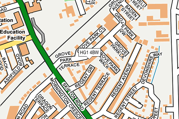 HG1 4BW map - OS OpenMap – Local (Ordnance Survey)
