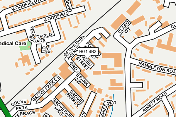 HG1 4BX map - OS OpenMap – Local (Ordnance Survey)