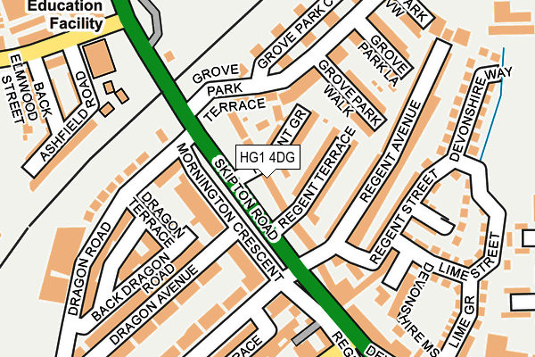 HG1 4DG map - OS OpenMap – Local (Ordnance Survey)