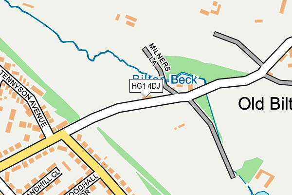 HG1 4DJ map - OS OpenMap – Local (Ordnance Survey)