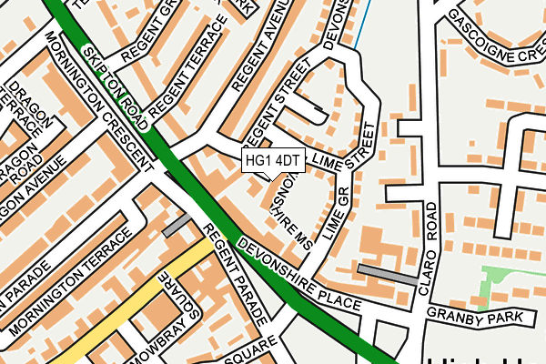HG1 4DT map - OS OpenMap – Local (Ordnance Survey)