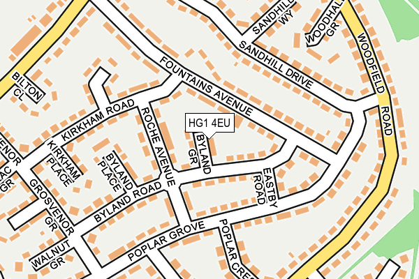HG1 4EU map - OS OpenMap – Local (Ordnance Survey)