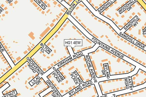 HG1 4EW map - OS OpenMap – Local (Ordnance Survey)