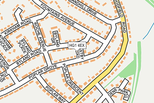 HG1 4EX map - OS OpenMap – Local (Ordnance Survey)