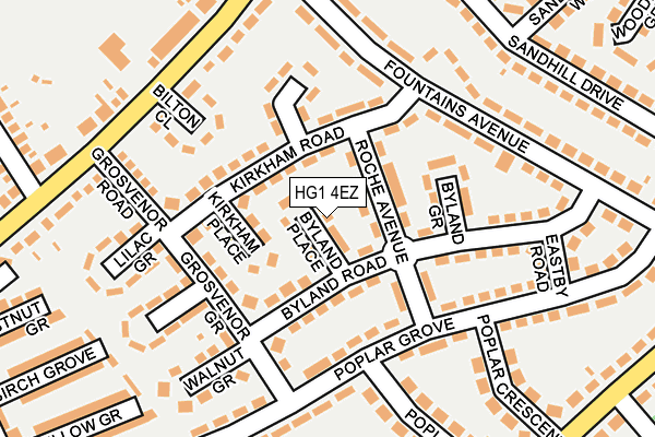 HG1 4EZ map - OS OpenMap – Local (Ordnance Survey)