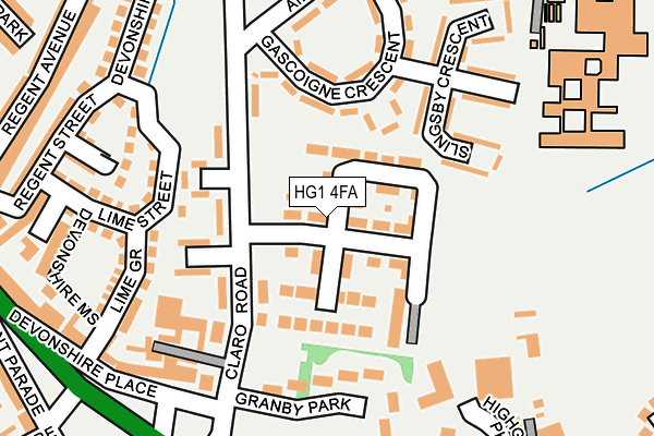 HG1 4FA map - OS OpenMap – Local (Ordnance Survey)
