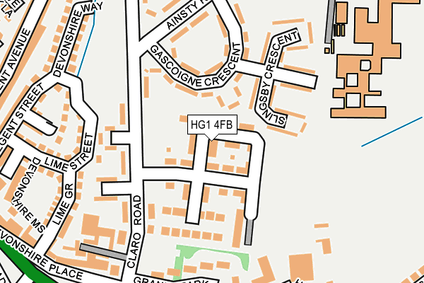 HG1 4FB map - OS OpenMap – Local (Ordnance Survey)