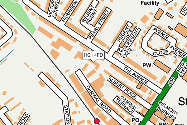 HG1 4FD map - OS OpenMap – Local (Ordnance Survey)