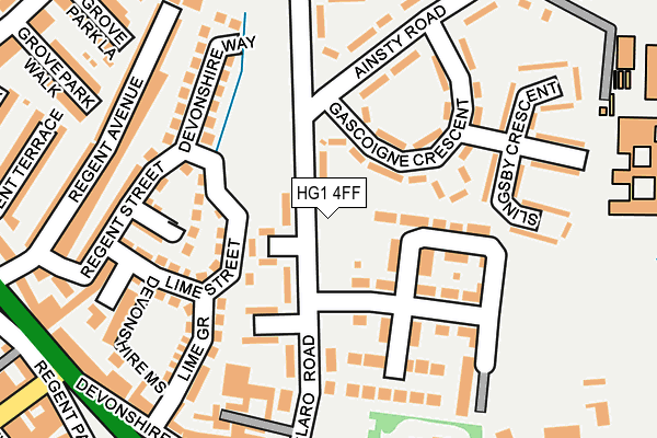 HG1 4FF map - OS OpenMap – Local (Ordnance Survey)