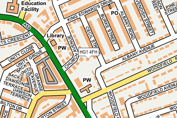 HG1 4FH map - OS OpenMap – Local (Ordnance Survey)