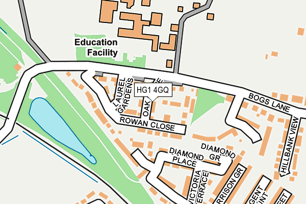 HG1 4GQ map - OS OpenMap – Local (Ordnance Survey)