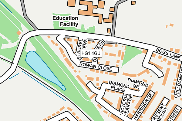 HG1 4GU map - OS OpenMap – Local (Ordnance Survey)