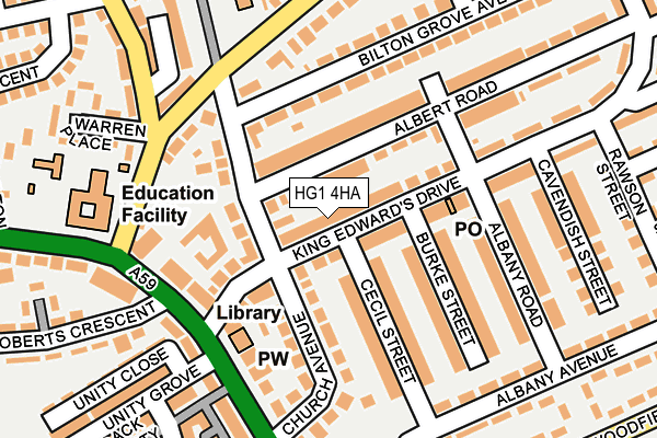 HG1 4HA map - OS OpenMap – Local (Ordnance Survey)