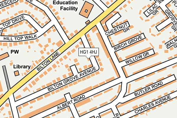 HG1 4HJ map - OS OpenMap – Local (Ordnance Survey)