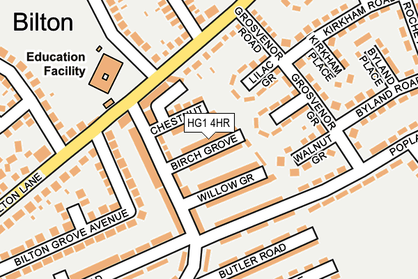 HG1 4HR map - OS OpenMap – Local (Ordnance Survey)
