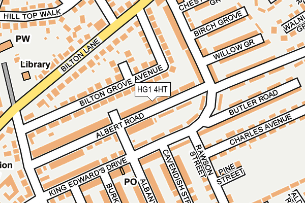 HG1 4HT map - OS OpenMap – Local (Ordnance Survey)