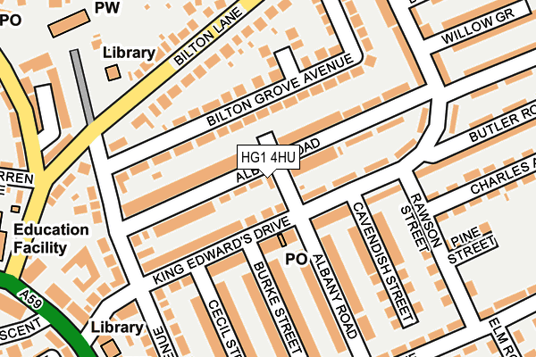 HG1 4HU map - OS OpenMap – Local (Ordnance Survey)