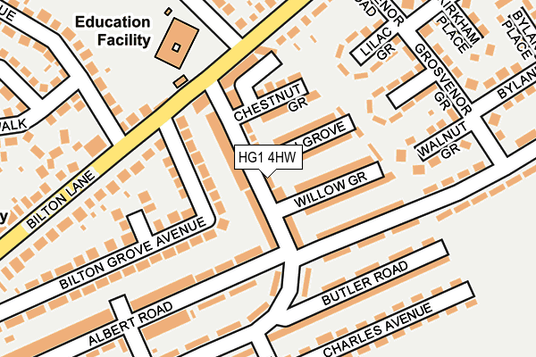 HG1 4HW map - OS OpenMap – Local (Ordnance Survey)