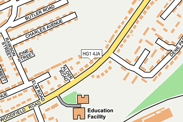 HG1 4JA map - OS OpenMap – Local (Ordnance Survey)