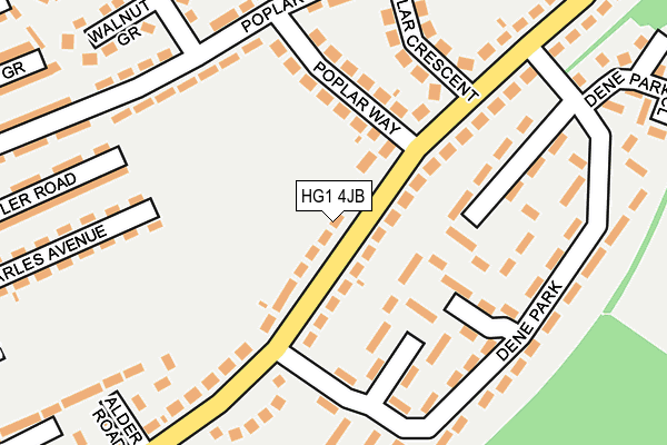 HG1 4JB map - OS OpenMap – Local (Ordnance Survey)