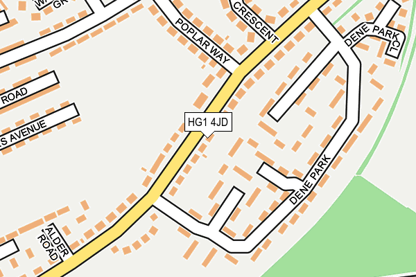 HG1 4JD map - OS OpenMap – Local (Ordnance Survey)