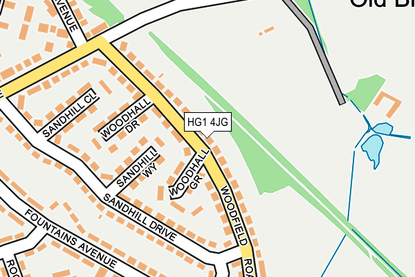 HG1 4JG map - OS OpenMap – Local (Ordnance Survey)