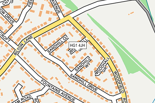 HG1 4JH map - OS OpenMap – Local (Ordnance Survey)