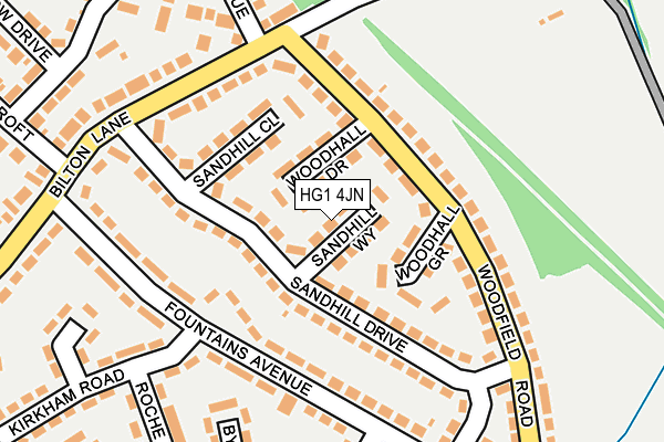 HG1 4JN map - OS OpenMap – Local (Ordnance Survey)